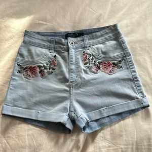 NWOT - Unique Embroidered Jeans Shorts from Brazil